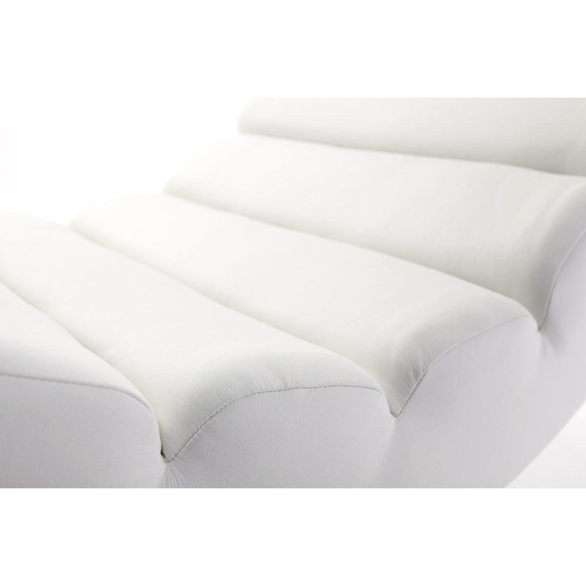 SESSEL Design Schaukelstuhl TAYLOR Weiß - Weiß, Textil (113/82/56cm) - Miliboo