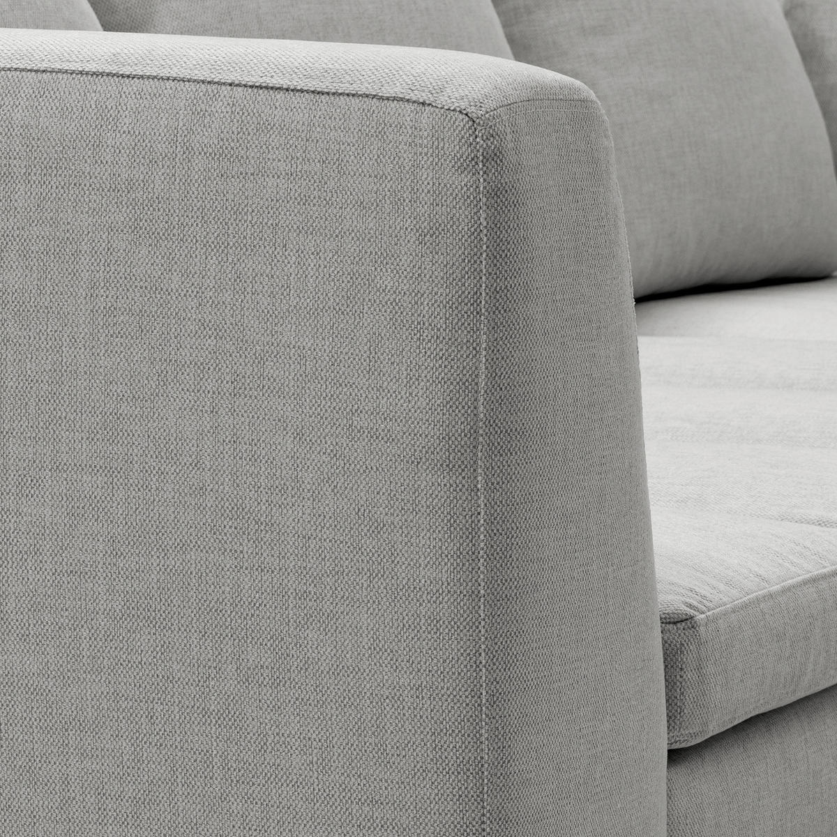 3-SITZER SOFA - Chromfarben/Hellblau, Textil/Metall (238/81/105cm) - home24