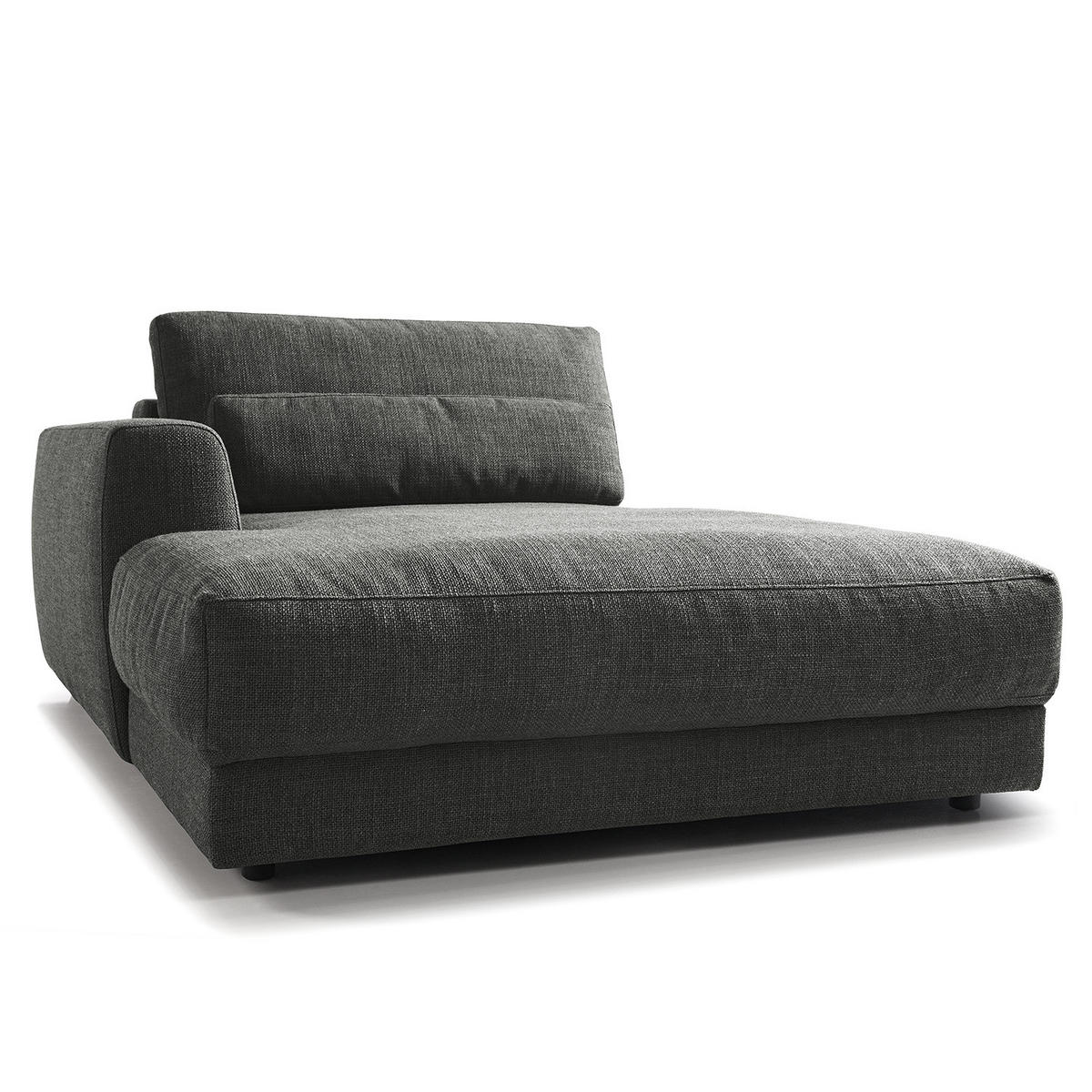 MODULLONGCHAIR - Grau, Textil (126/80/182cm) - home24