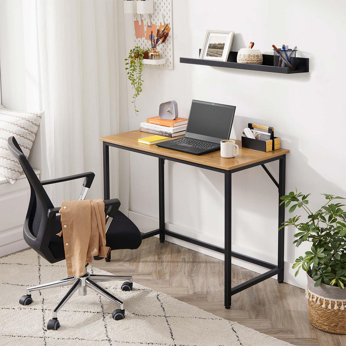 SCHREIBTISCH COMPUTERTISCH - Schwarz, Holzwerkstoff (100/50/75cm) - Hansiro