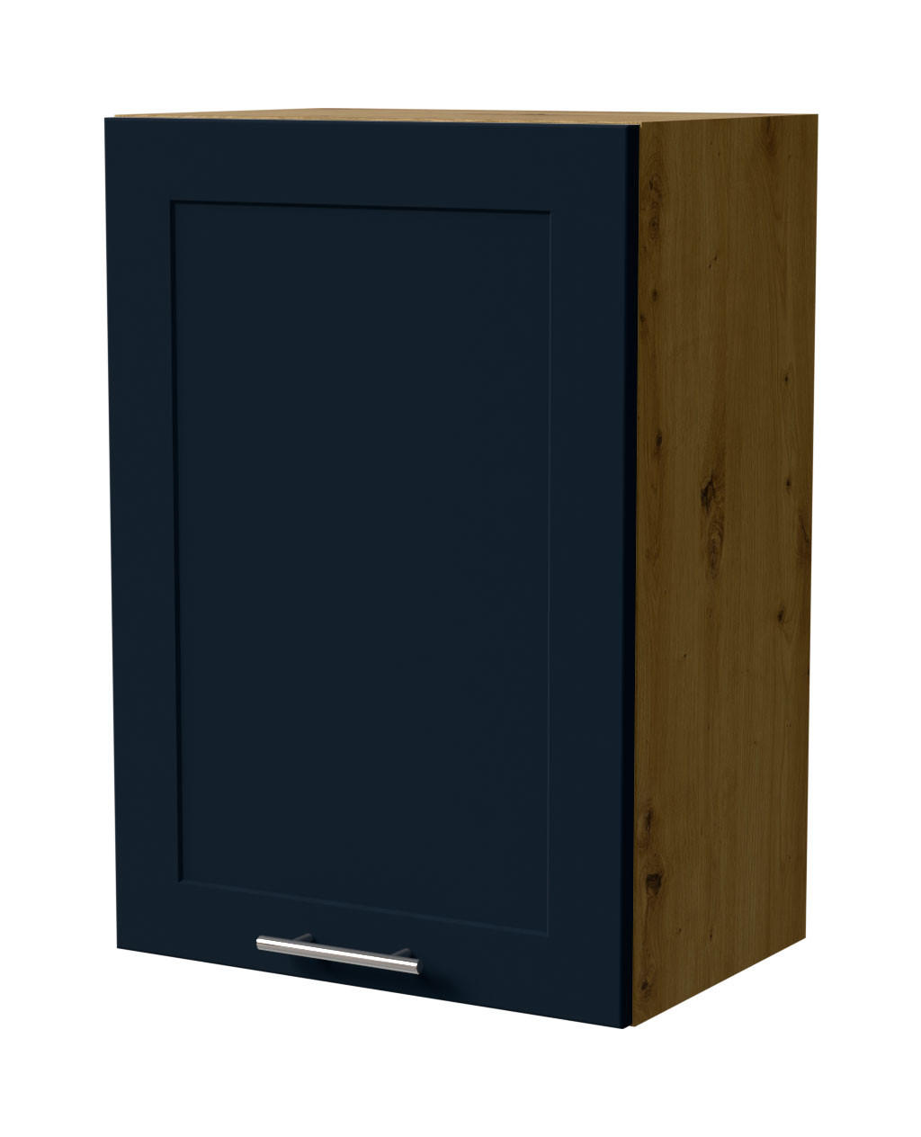 HÄNGESCHRANK Oslo W2/50 Eiche Artisan / Indigo Matt 50 / 32,5 / 72cm - Eiche Artisan/Dunkelblau, Holz/Holzwerkstoff (50/72/32.5cm) - Feldmann-Wohnen