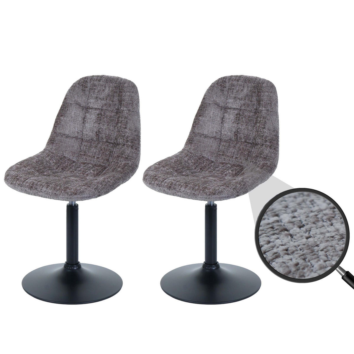 ESSZIMMERSTUHL Braun 2er-Set - Braun, Textil (47/83/43cm) - MCW