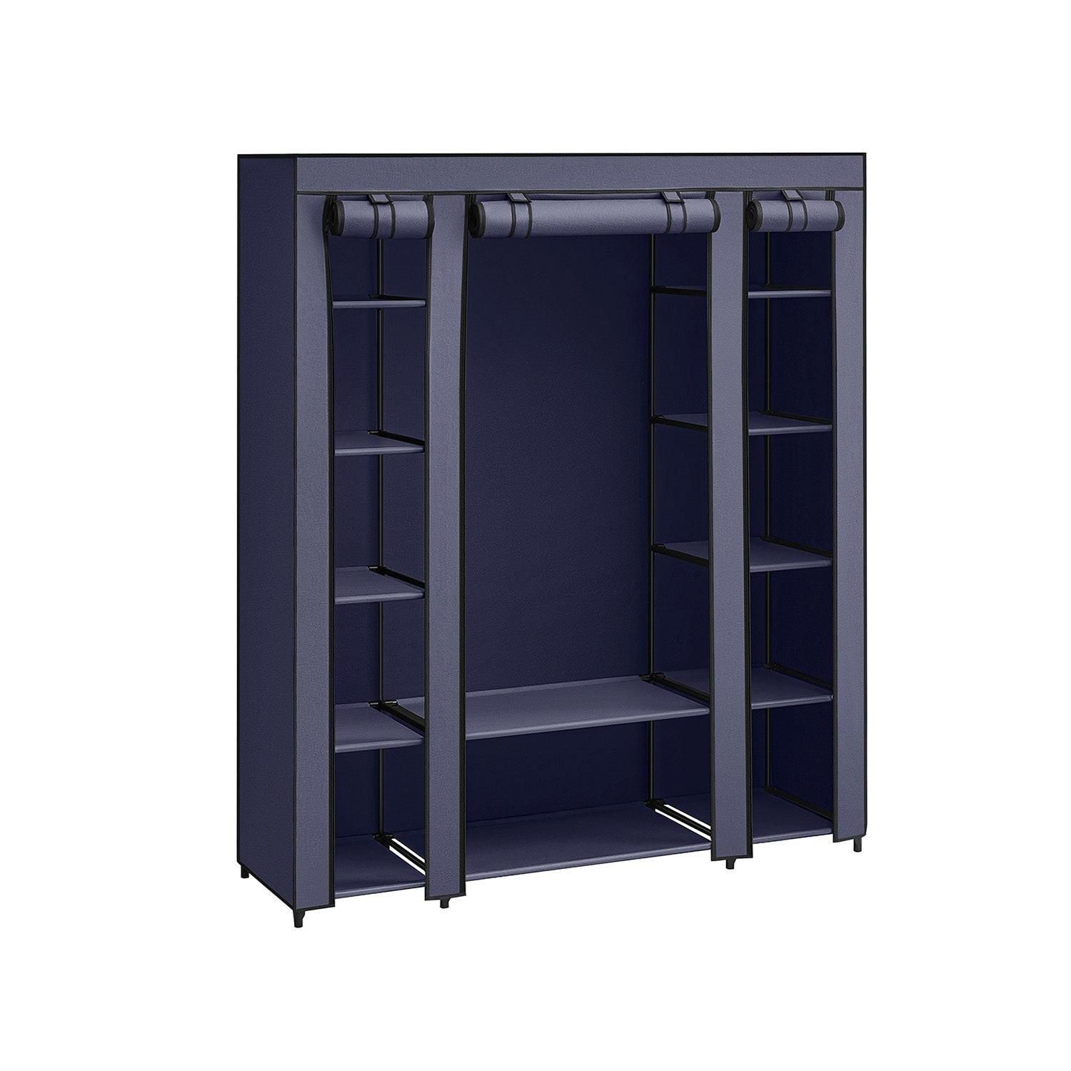 STOFFSCHRANK PORT LOUIS - Blau, Kunststoff (150/175/45cm) - Hansiro