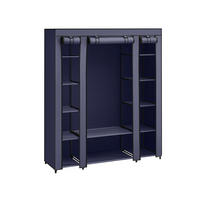 STOFFSCHRANK PORT LOUIS - Blau, Kunststoff (150/175/45cm) - Hansiro