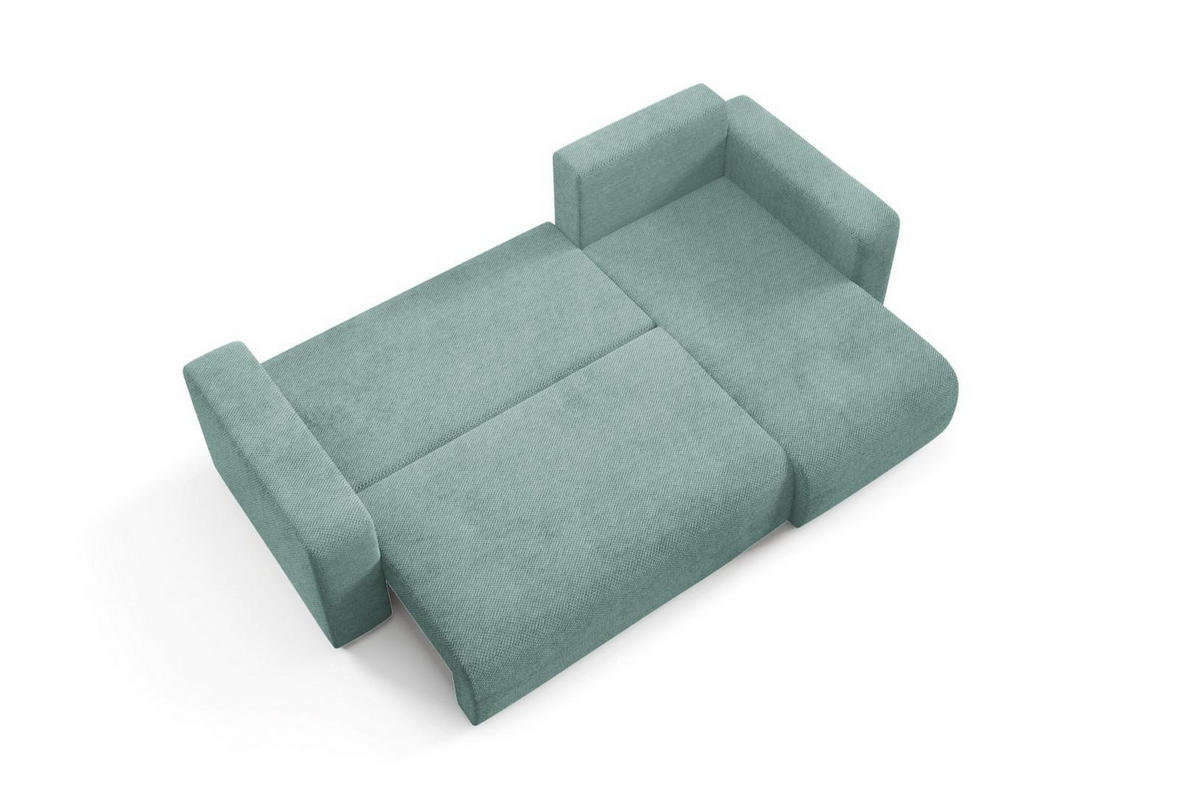 ECKSOFA mit Schlaffunktion Türkis - Türkis, Textil (247/145cm) - Furnisell