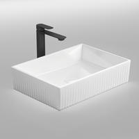 WASCHBECKEN mit Vertikale Rillen 45 / 32 / 11 cm - Weiß, Keramik (45/11/32cm) - EMKE