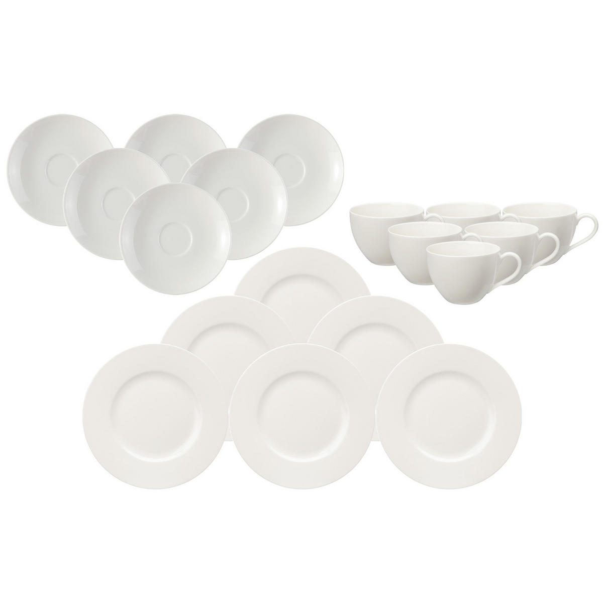 KAFFEE SET Basic White weiß 18er Set - Weiß, Keramik (19.7/32.4/34.8cm) - vivo | Villeroy & Boch Group