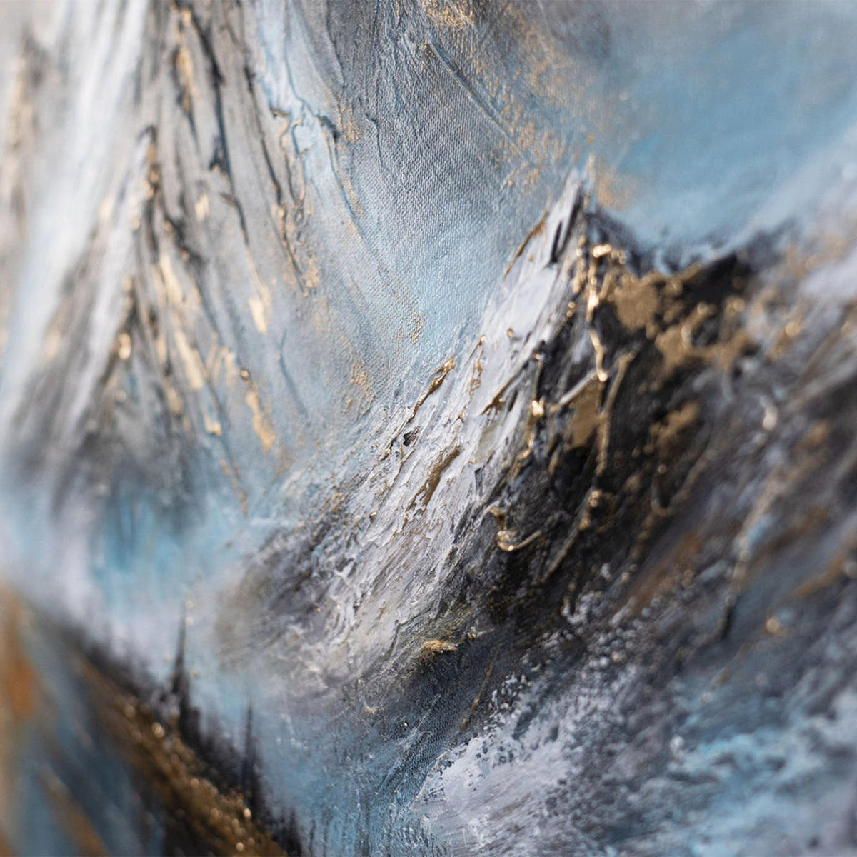 GEMÄLDE Bergglühen auf Keilrahmen 115x50 cm - Schwarz, Holz (115/50cm) - YS-art gallery