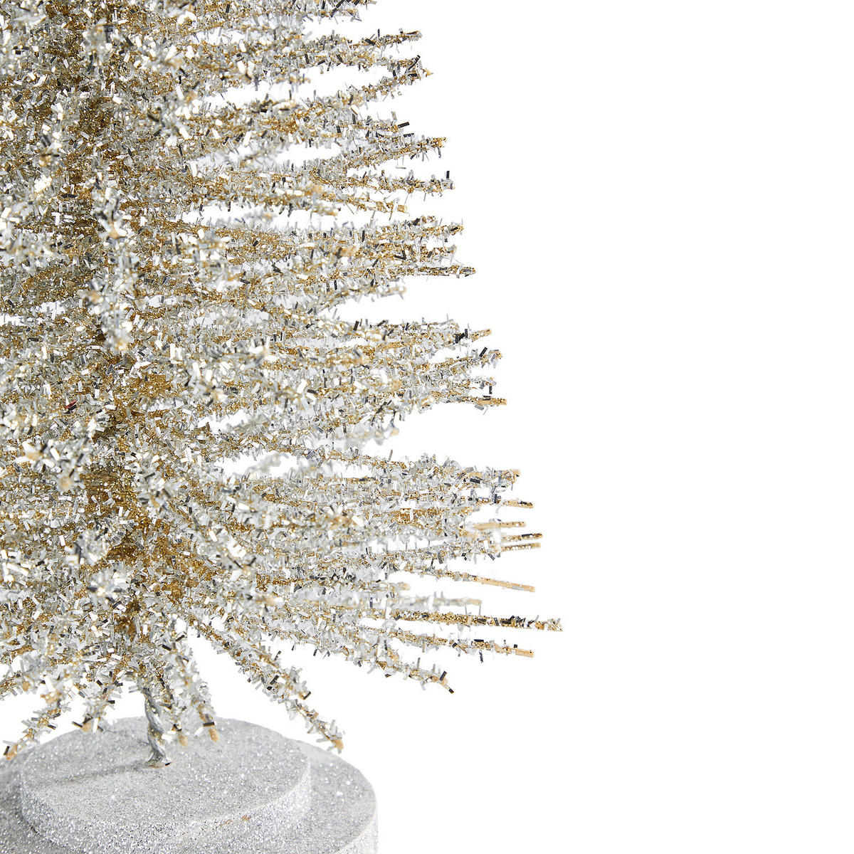 DEKO-TANNE X-Mas glitzernd - Silberfarben, Naturmaterialien (23/60/23cm) - Butlers