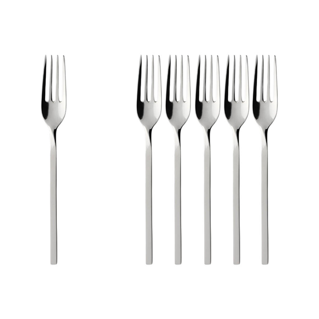 TAFELGABEL NewWave silber 203 mm 6er Set - Silberfarben, Metall - Villeroy & Boch