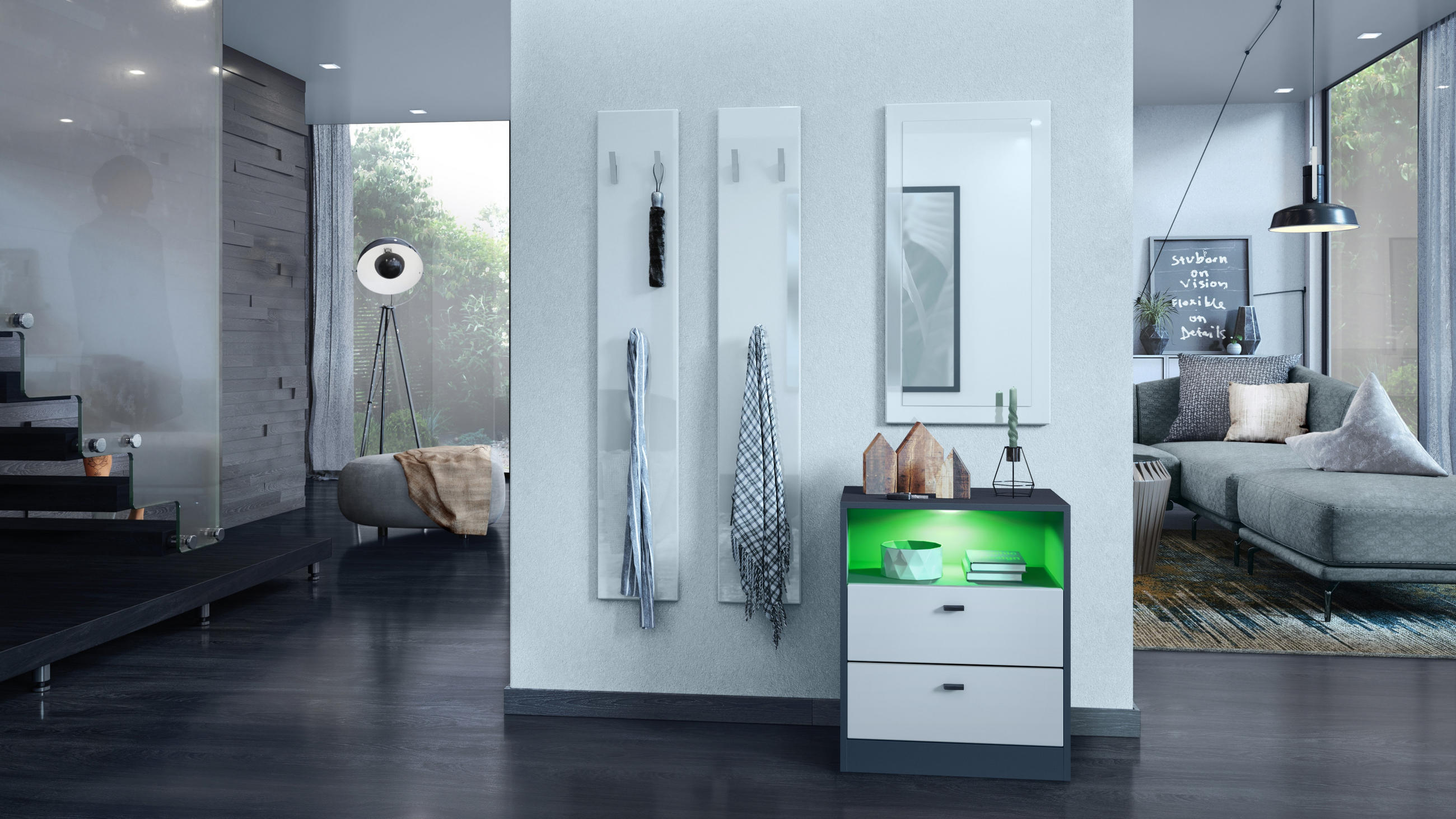 Thumbnail - Vladon Kommode, Weiß, Holzwerkstoff, 56x67.5x36 cm, Wohnzimmer, Kommoden & Sideboards, Kommoden