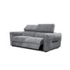 SOFA CALVERA 3-Sitzer mit 1 Relaxfunktion, grau - Grau, Holzwerkstoff/Textil (204/79/106cm) - Courtois Laville