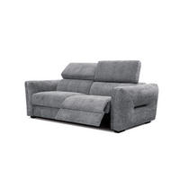 SOFA CALVERA 3-Sitzer mit 1 Relaxfunktion, grau - Grau, Holzwerkstoff/Textil (204/79/106cm) - Courtois Laville