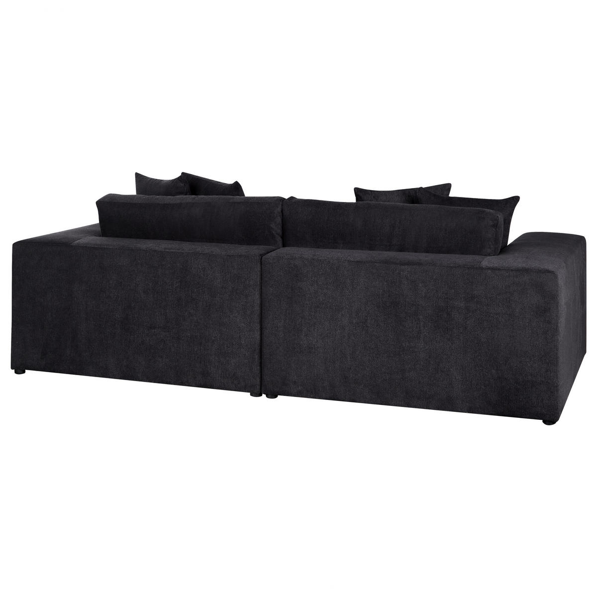 3-SITZER-SOFA schwarz mit Kissen Glorvika II - Schwarz, Textil (240/58/120cm) - Beliani