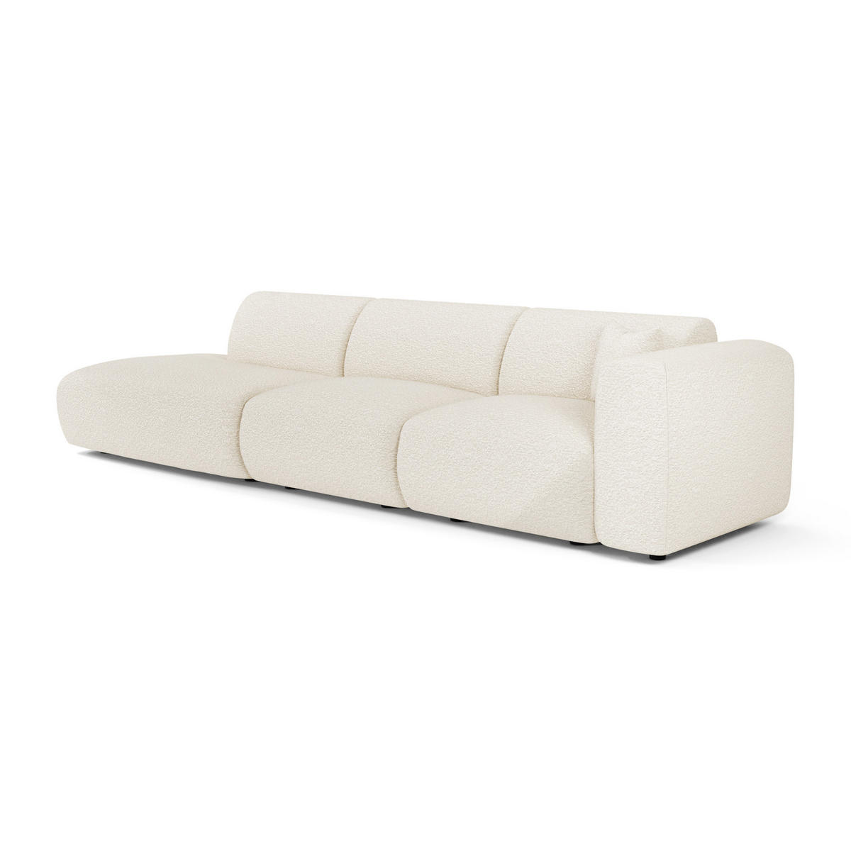 SOFA 5-SITZER Bouclé-Stoff Creme 310cm - Creme, Textil (310/73/96cm) - Sia Home
