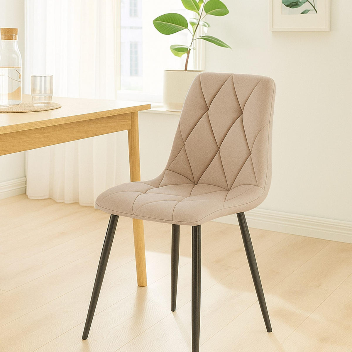 ESSZIMMERSTUHL Clairton 85x45x55 cm taupe - Taupe, Textil (45/85/55cm) - furnicato