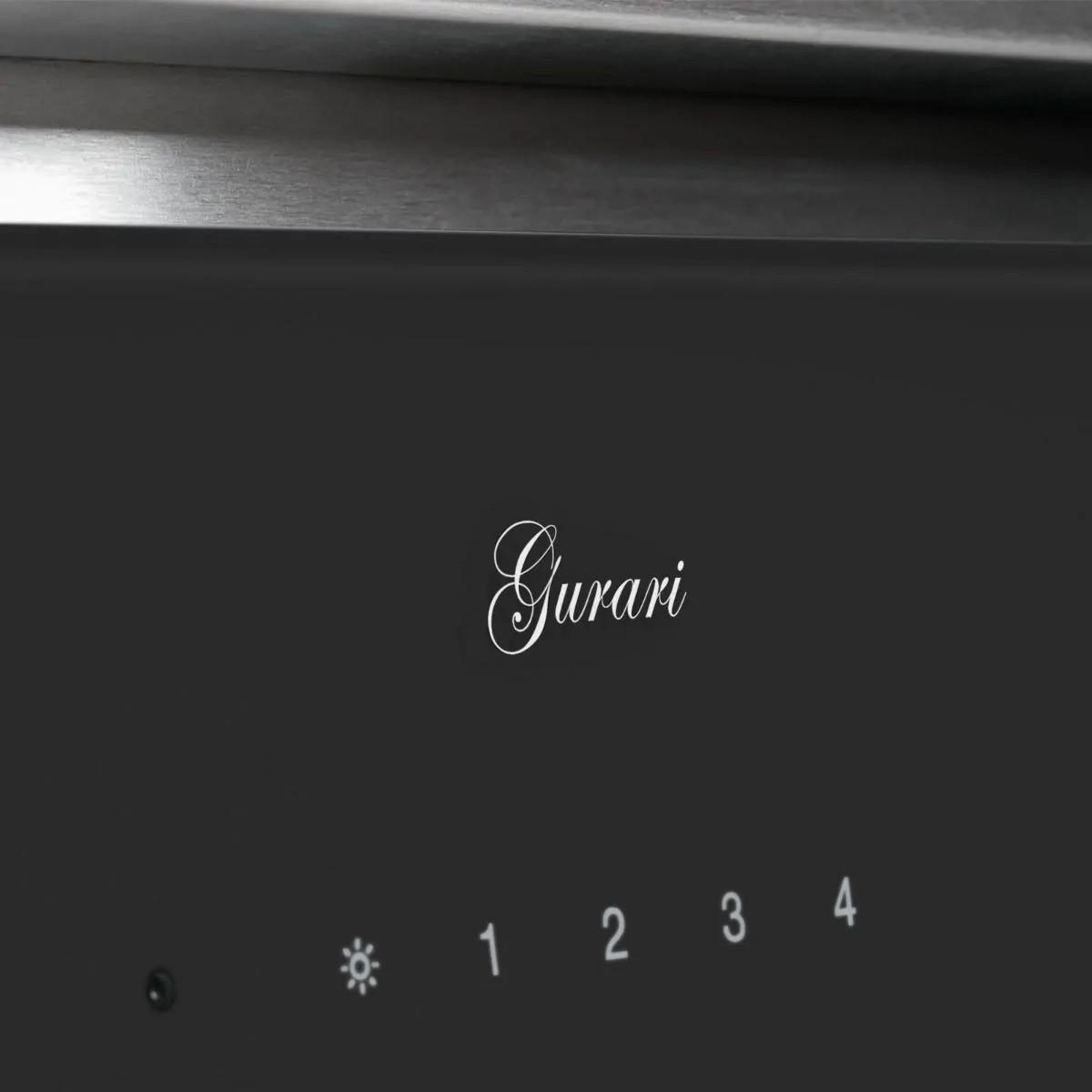 DUNSTABZUGSHAUBE GCH C 343 IS 120 BL 120 cm Edelstahl-Schwarzglas - Silberfarben, Glas/Metall (120/17/60cm) - Gurari