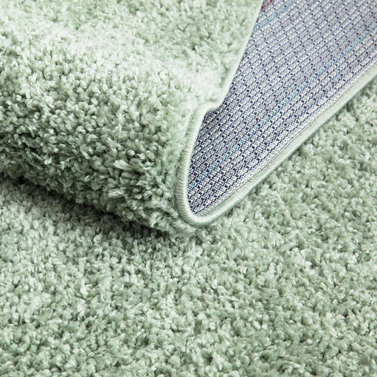 HOCHFLOR-TEPPICH City Shaggy 500 Grün 150x150 cm - Grün, Textil (150/150cm) - carpet city