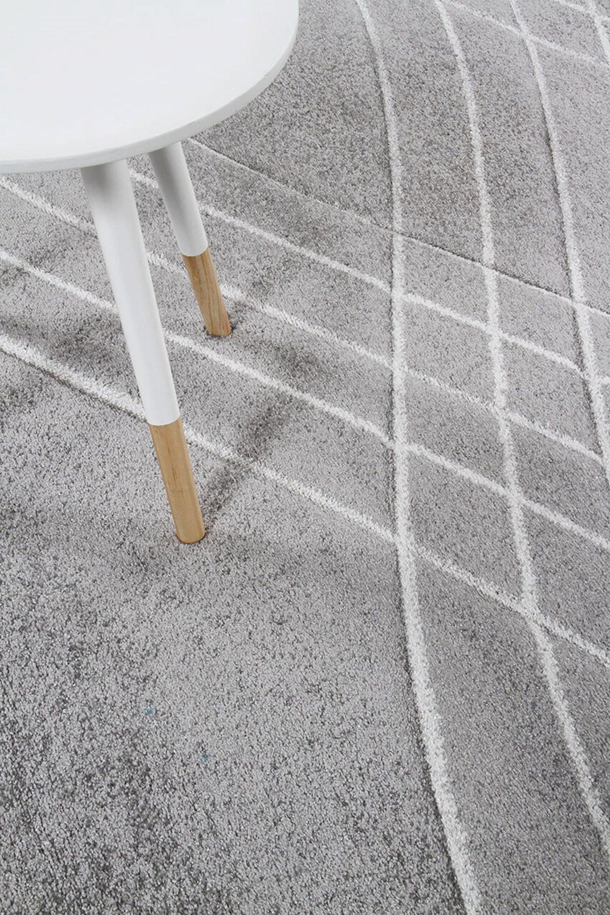 TEPPICH modern Flachgewebe BROWNIE Grau 160 x 230 cm - Grau, Textil (160/230cm) - Novatrend