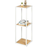 STANDREGAL, Metall, weiß - Weiß, Metall (30/89/30cm) - eluno