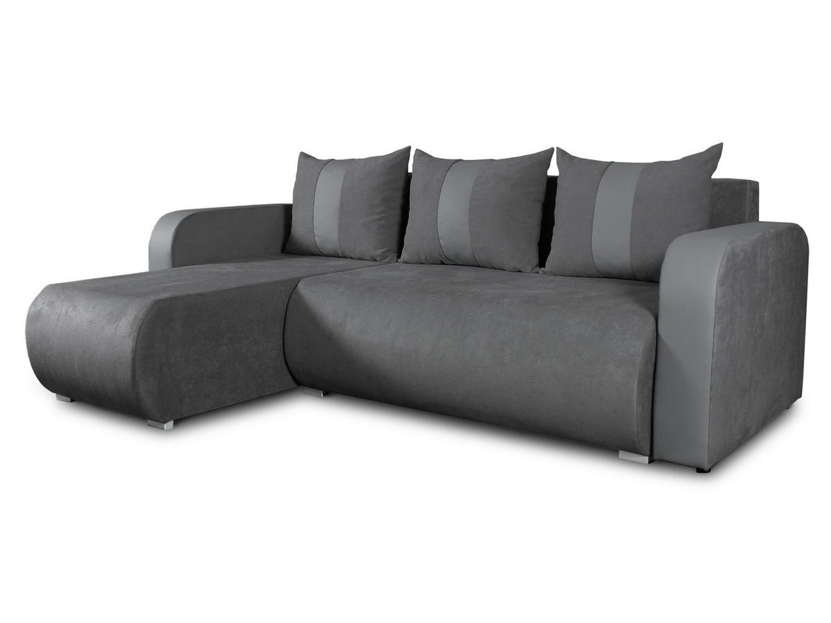 ECKSOFA Rino - Dunkelgrau, Holz/Textil (230/152cm) - Sofnet