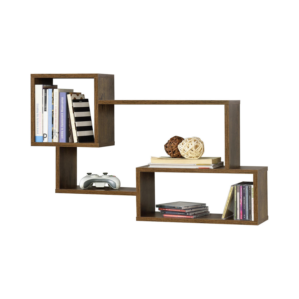 WANDREGAL Kvinesdal - Dunkelbraun, Holzwerkstoff (87/54/18cm) - [en.casa]