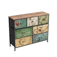 SCHUBLADENSCHRANK mit 8 Stoffschubladen 78x30x100 cm - Multicolor, Holz/Textil (30/78/100cm) - PARAFTA HOME