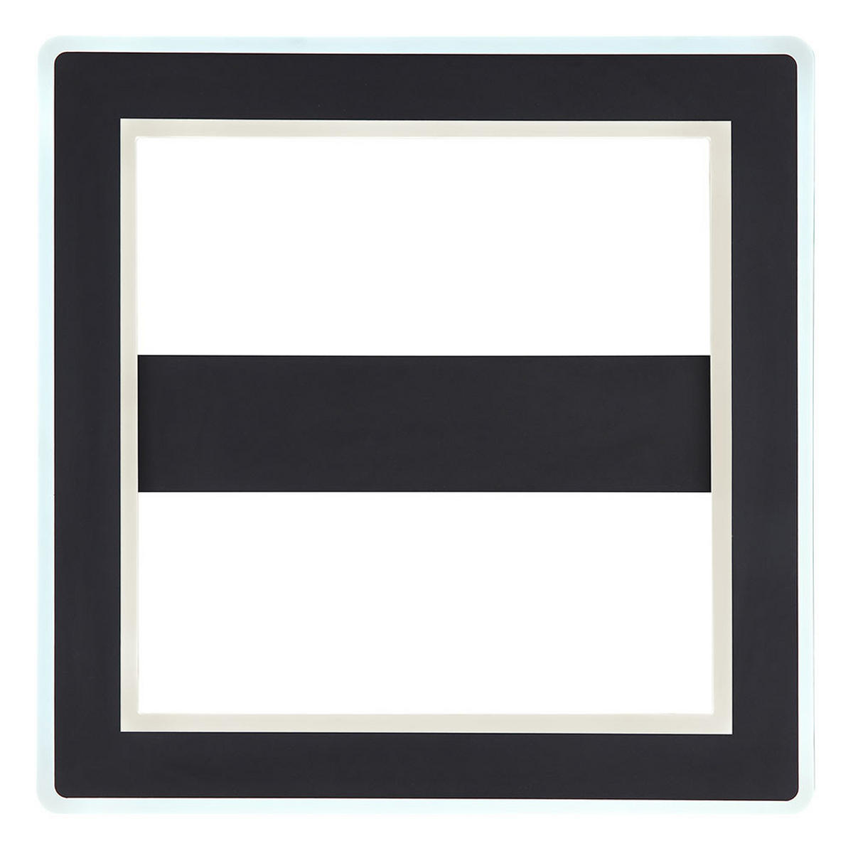 LED DECKENLEUCHTE Schwarz Matt Opal - Schwarz, Metall (45/45/5cm) - Globo Lighting