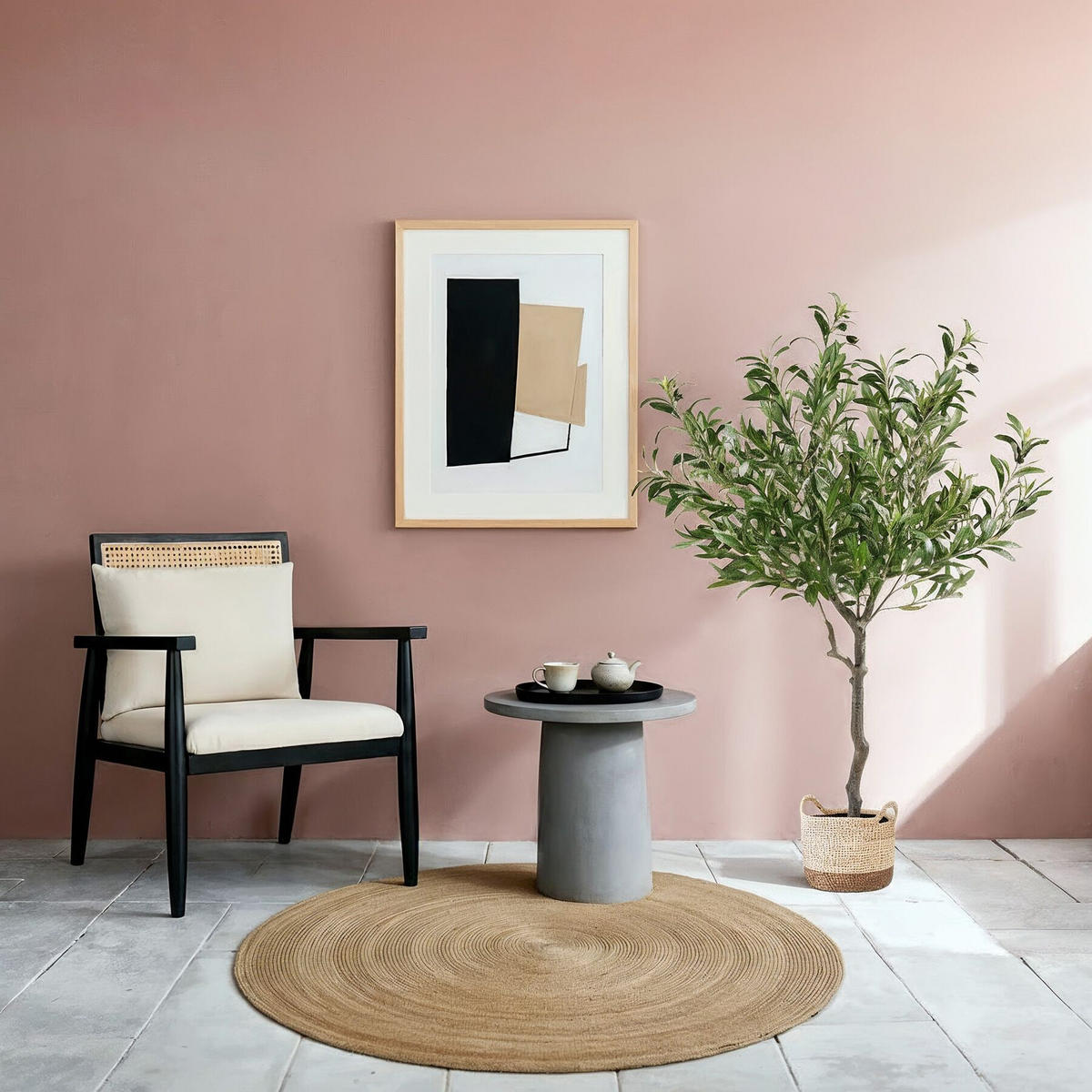 KÜNSTLICHER-OLIVENBAUM Oleand,stabiler Kunststoff-Blumentopf,grün - Grün, Kunststoff (120cm) - tectake