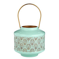 LATERNE Wabi Sabi - Eisen - Türkis - Türkis, Metall (18/17/18cm) - BUTLERS