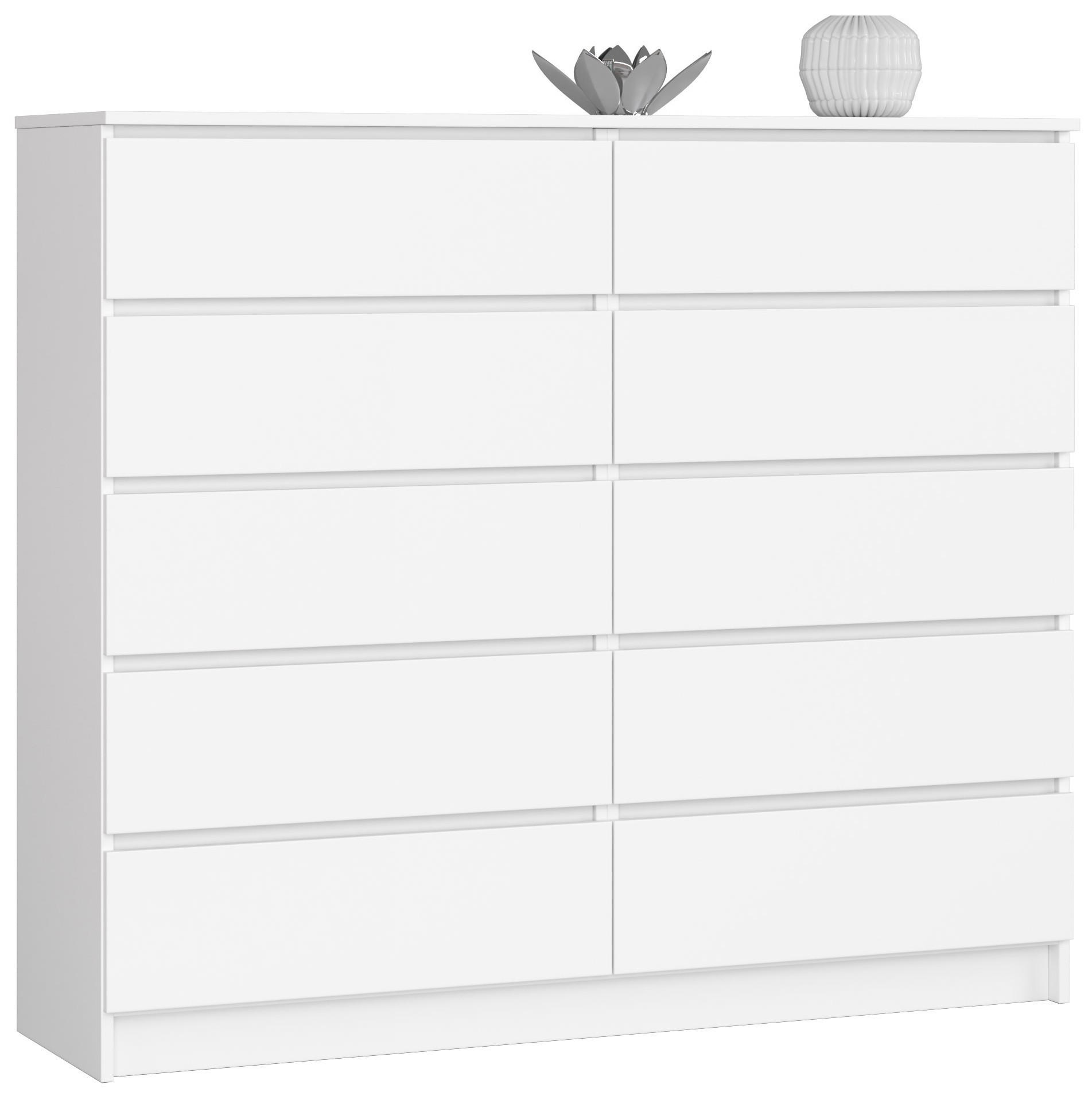 KOMMODE Weiß 138x40x121 cm - Weiß, Holzwerkstoff (138/121/40cm) - Akord