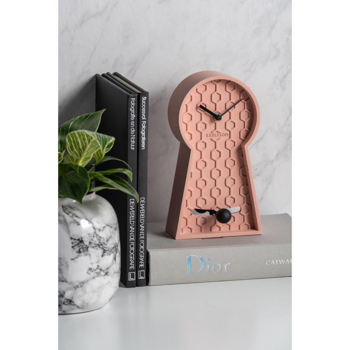 TISCHUHR Honeycomb Rosa 25/14/25 cm - Pink, Stein (14/25/25cm) - Karlsson