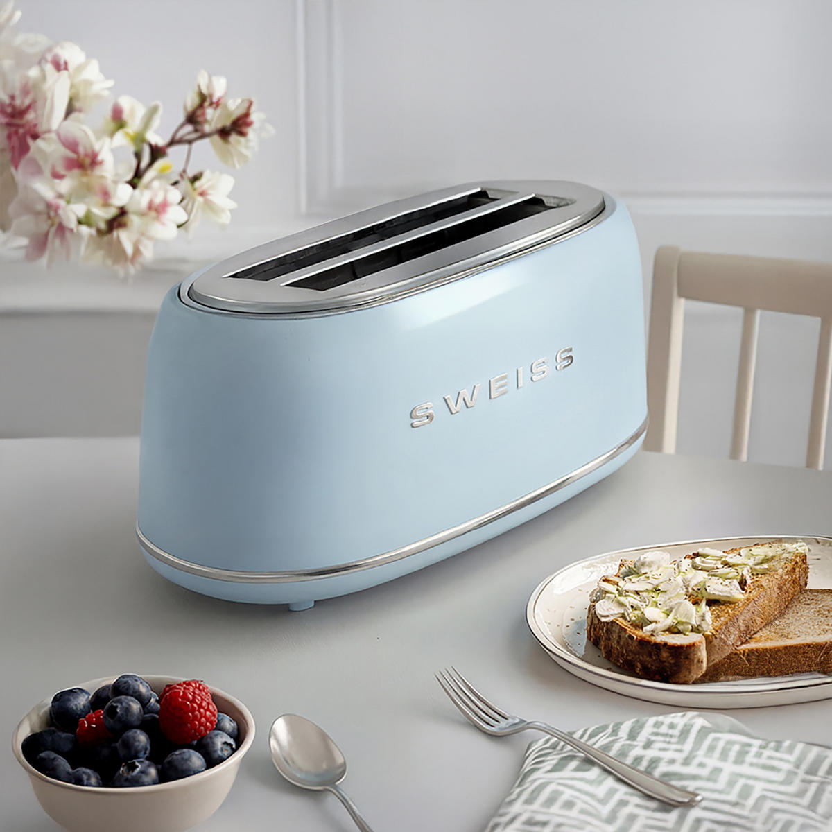 TOASTER GRV6 Blau - Blau, Metall (41/18.2/20cm) - SWEISS