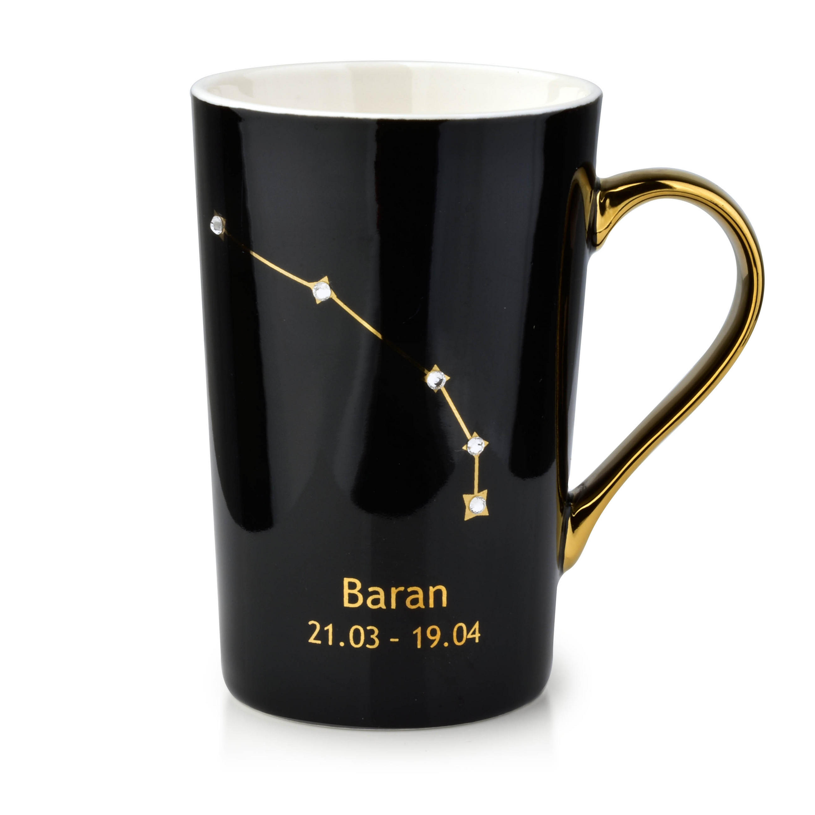 BECHER Zodiak Baran Schwarz Porzellan - Schwarz, Keramik (0.43L) - Mondex