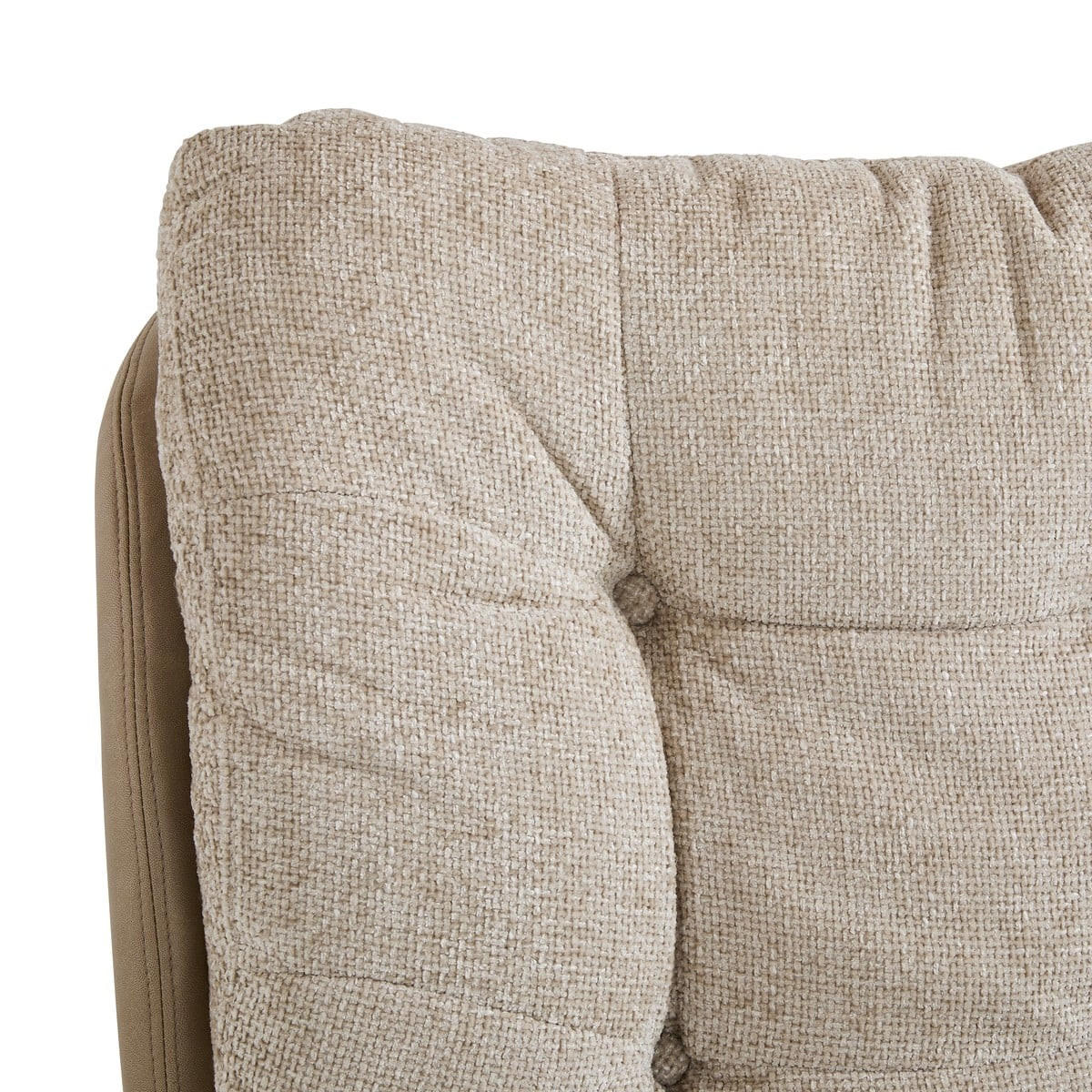 DREHSTUHL aus beigem Stoff mit Fußstütze L68 cm 87/90/68 cm - Beige, Textil (87/90/75.5cm) - Calicosy