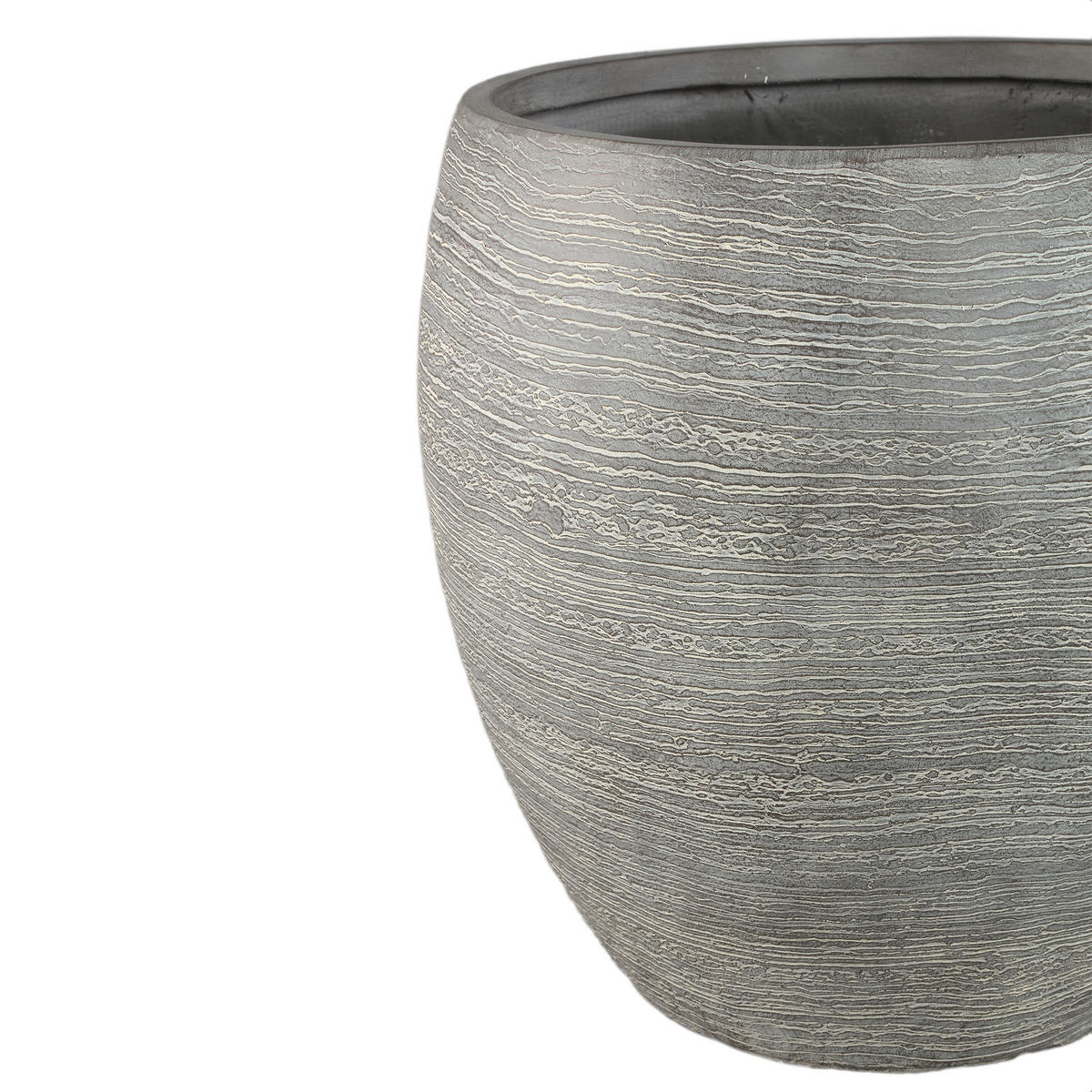 TOPF Giulietta Grau 55/55/54.5cm 3er-Set - Grau, Kunststoff (54.5cm) - PTMD Collection