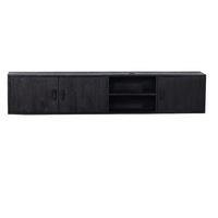 TV-MÖBEL Schwebend aus Mangoholz 200cm, schwarz - Schwarz, Holz (200/40/30cm) - Giga Meubel
