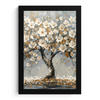 GERAHMTES BILD Baum - Blumen - Weiß - Natur - Kunst 20x30 cm - Weiß, Papier (20/30cm) - MuchoWow