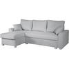 ECKSCHLAFSOFA Teramo hellgrau - Hellgrau/Schwarz, Kunststoff/Textil (235/150cm) - Beautysofa