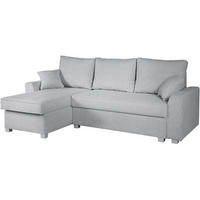 ECKSCHLAFSOFA Teramo hellgrau - Hellgrau/Schwarz, Kunststoff/Textil (235/150cm) - Beautysofa