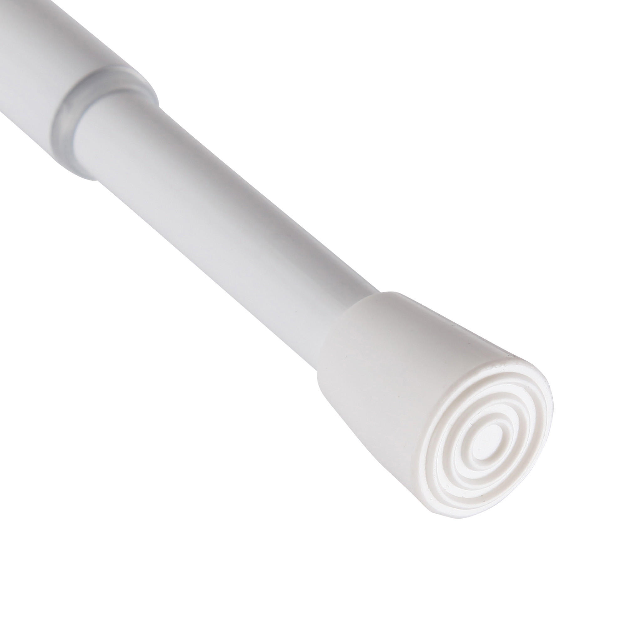 VERSTELLBARE Vorhangstange - Spannstange zum Klemmen Weiß Ø10/13 mm 120-210 cm - Weiß, Metall (120cm) - Bestlivings
