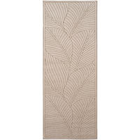 LÄUFER Outdoor, Fußbodenheizung-geeignet, mit Blattmotiv, ENGADIN in Beige, 80 x 250 cm - Beige, Textil (80/250cm) - KADIMA DESIGN