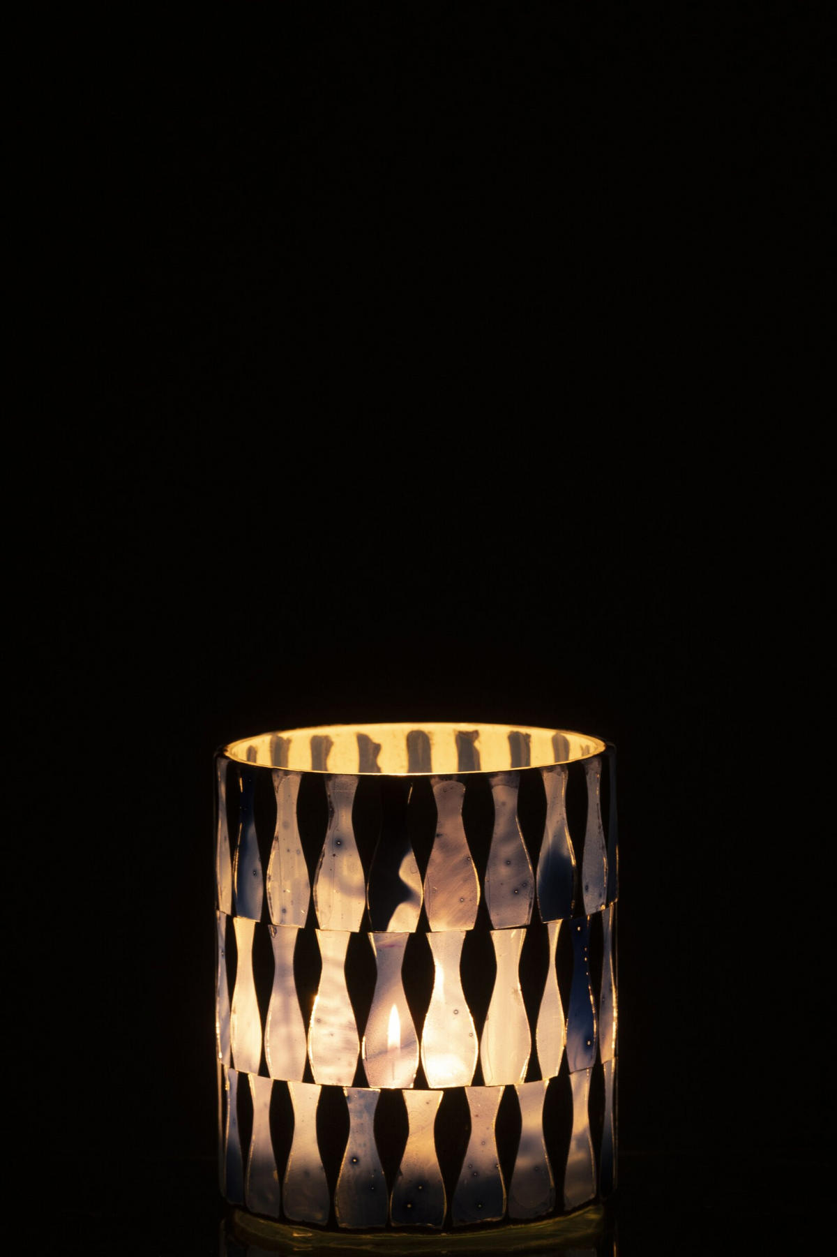 KERZENSTÄNDER BW - Blau, Glas (8/10cm) - J-Line