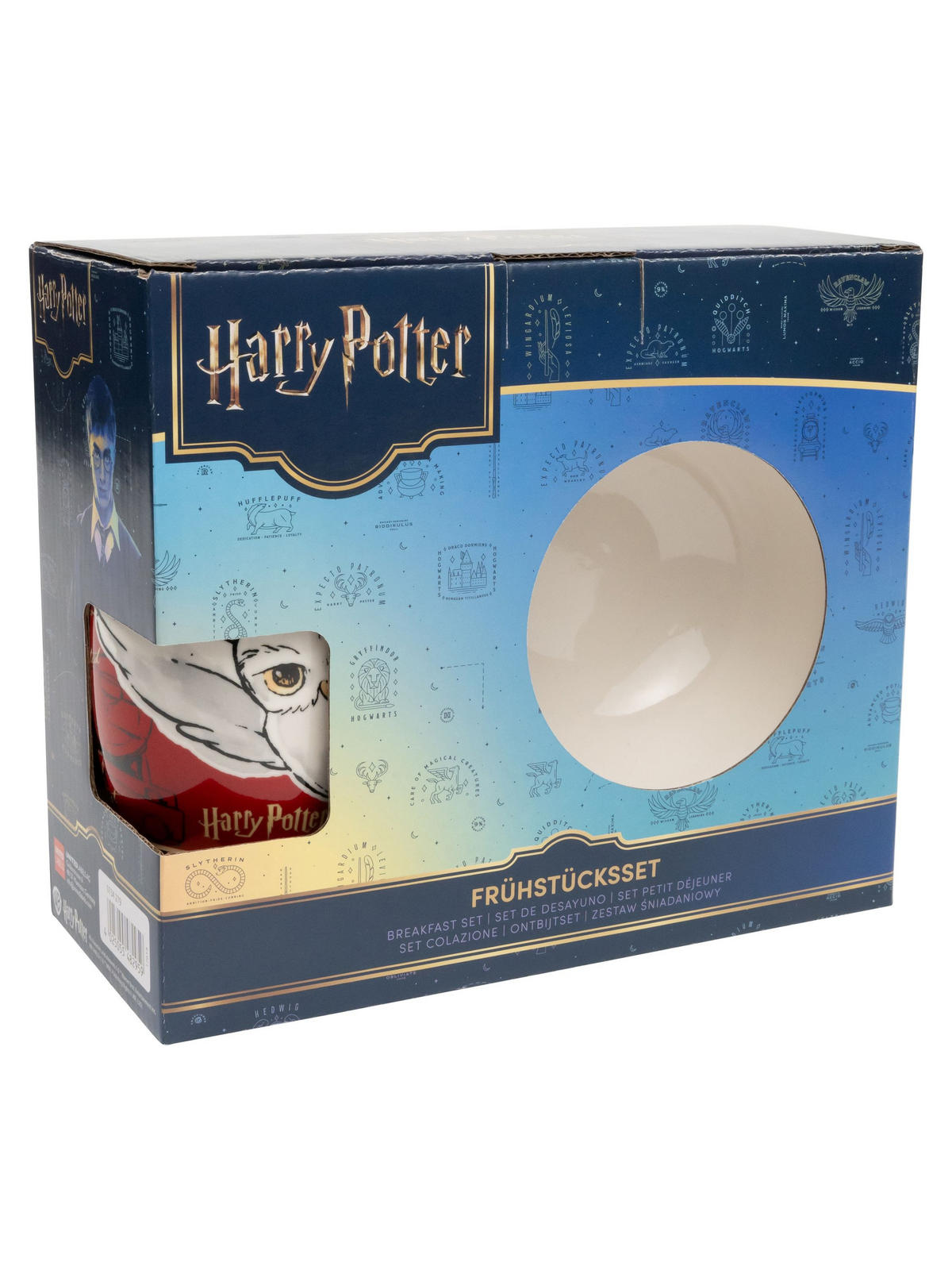 FRÜHSTÜCKSSET Harry Potter Hedwig Eule Rot 3-teilig - Rot, Keramik (23.8/11.2/23.3cm) - United Labels