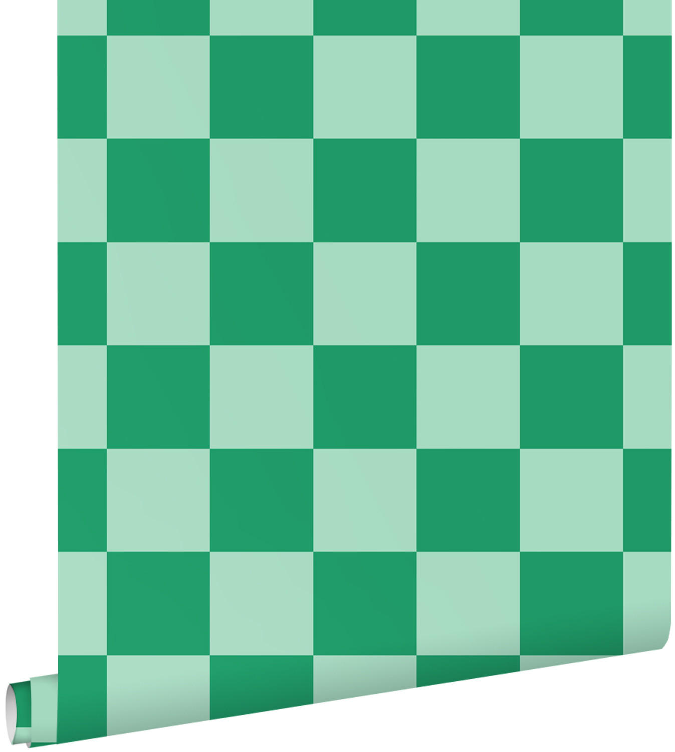 TAPETE Karomuster 53 cm x 10.05 m - Grün, Papier (53/1000cm) - ESTAhome