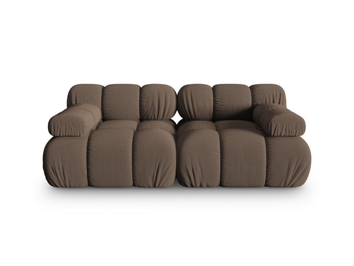 SOFA modular Bellis aus 3D-Stoff braun 2 Sitzplätze - Braun, Textil (94/70/188cm) - Micadoni