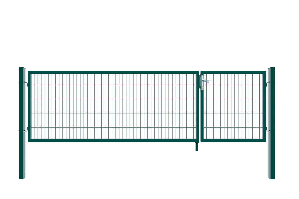 GARTENTOR ADITUS - Farbe: Grün, Größe: 180 x 350 cm - Grün, Metall (230/6cm) - Home Deluxe