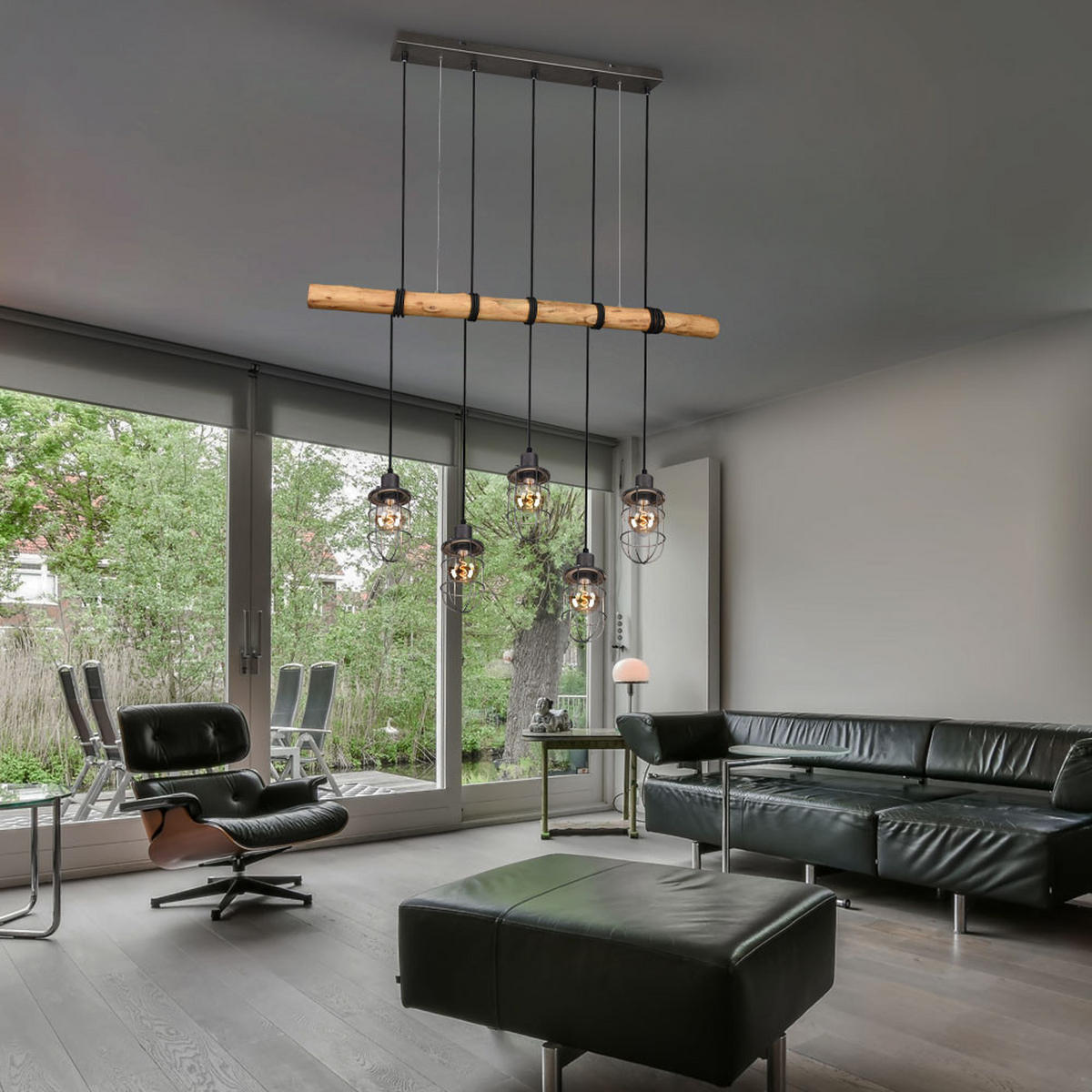 HÄNGELEUCHTE FORESTER Braun Natur - Braun, Holz (100/10/207cm)