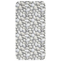 KOUPELNOVÁ PŘEDLOŽKA Kameny - šedé - oválné 60x120 cm - světle šedá, textil/plast (60/120cm) - OnlyWow