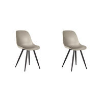 ESSZIMMERSTUHL Monza Beige 54/46/88 cm 2er-Set - Beige, Kunststoff (46/88/54cm) - LABEL51